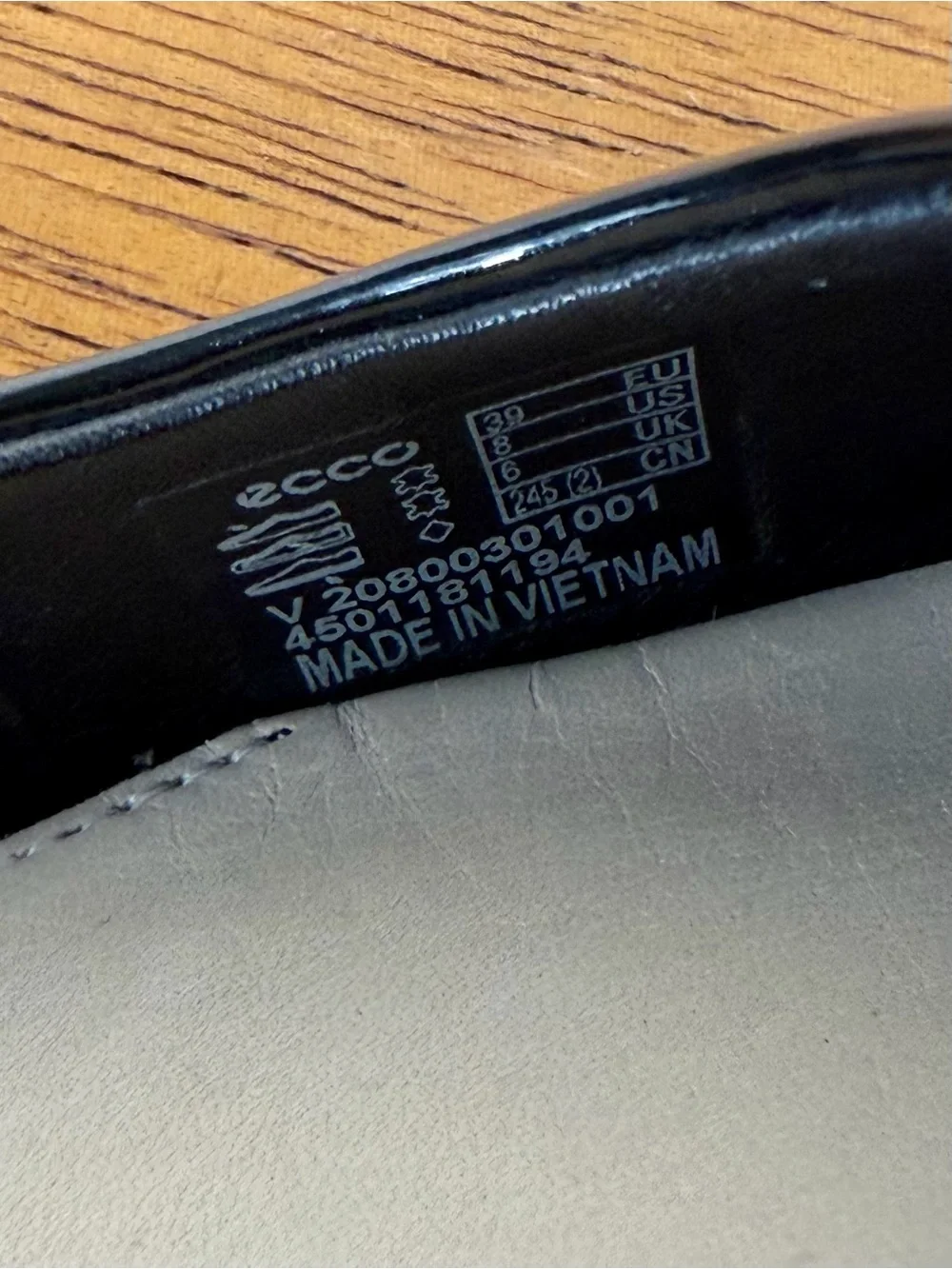 NEW ECCO Women's Anine Leather Black Ballerina Shoes Size 8